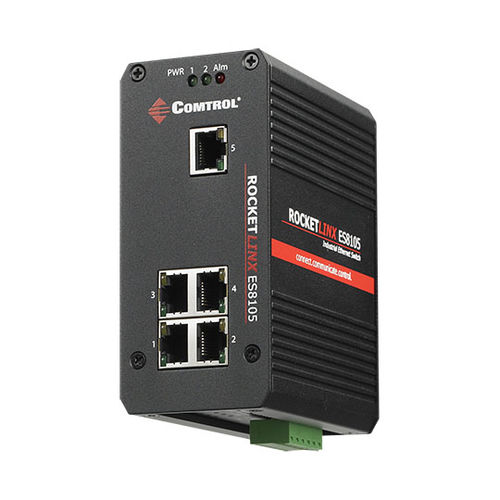 Неуправляемый коммутатор Ethernet - RocketLinx ® ES8105-GigE - Comtrol Corporation - 5 портов / Gigabit Ethernet / прочный