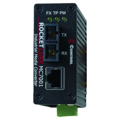 Преобразователь среда - RocketLinx ® MC7001 - Comtrol Corporation - Ethernet / последовательный / на DIN-рейке