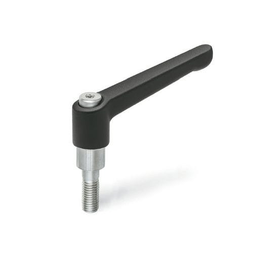 Зажимной рычаг из литого под давлением цинка - HSK series - Inocon GmbH - из нержавеющей стали / регулируемый / резьбовой