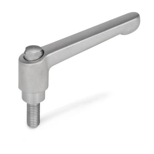 Зажимной рычаг из нержавеющей стали - HEK series - Inocon GmbH - регулируемый / резьбовой / нержавеющий