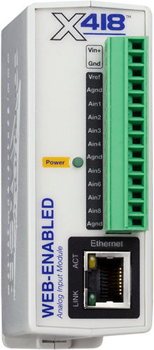 Аналоговый входной модуль - X-418™ series - Xytronix Research & Design, Inc. - цифровой / Ethernet / 8 каналов