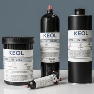 Эпоксидный клей - KEOL-UV 4519 - KEOL - для стекла / однокомпонентный / промышленный
