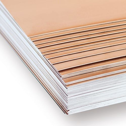 Лист из алюминиевого сплава - CCA (COPPER CLAD ALUMINIUM) CU30AL70 / CU20AL80 - Bronmetal - с медным покрытием