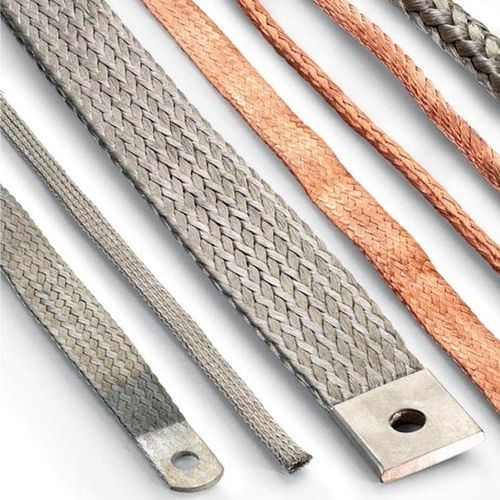Соединитель с медной оплеткой - Bronmetal - для источника электропитания / круглый / плоский