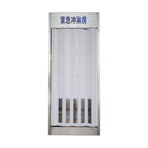 Напольный аварийный душ - shanghai DaAo safety equipment Co.LTD - для лаборатории / с фонтаном для промывки глаз / из нержавеющей стали