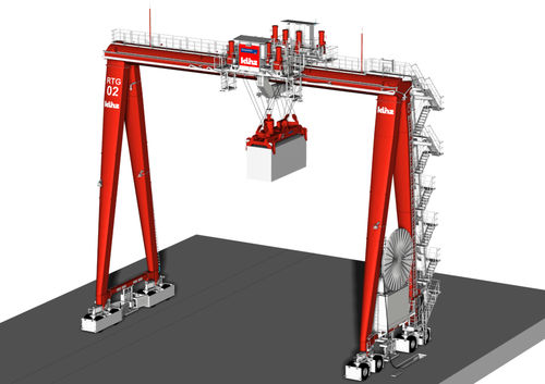 Мобильный козловой кран - RTG / ARTG - Künz GmbH - для контейнера / однобалочный / автоматизированный