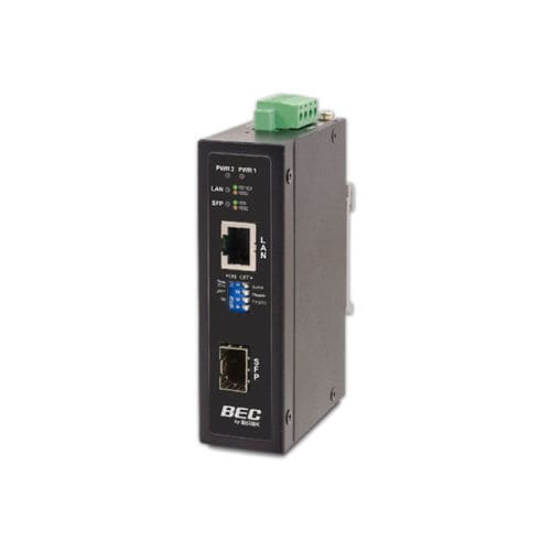 Сред, гигабитовый преобразователь - MDC 1001G - BEC Technologies - Ethernet / Gigabit Ethernet / на DIN-рейке