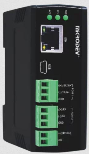 Преобразователь протокола - MBS100-E1N-GC3-B0000 - Mikrodev - Ethernet / RS-485 / ModBUS RTU