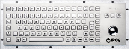 Клавиатура для письменного стола - IPC4-KBRD-TB-8606G-EN - IPC4 - ICC Digital Industrial Technologies Bv - с механическими клавишами / 89 клавиш / с трекболом