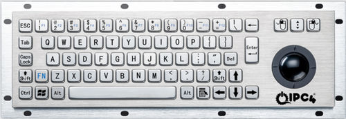 Клавиатура для письменного стола - IPC4-KBRD-TB-8635G-EN - IPC4 - ICC Digital Industrial Technologies Bv - с механическими клавишами / 67 клавиш / с трекболом