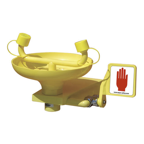 Настенный фонтанчик для промывки глаз - EB1M - Aqua Safety Showers Internatioanl - из пластика / для опасных сред / для интерьера
