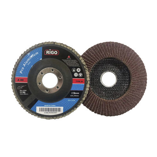 Лепестковый шлифовальный диск для нержавеющей стали - 10FA series - DanYang Rigo Abrasives Co., Ltd. - для отделки / из оксида алюминия / для шлифовки