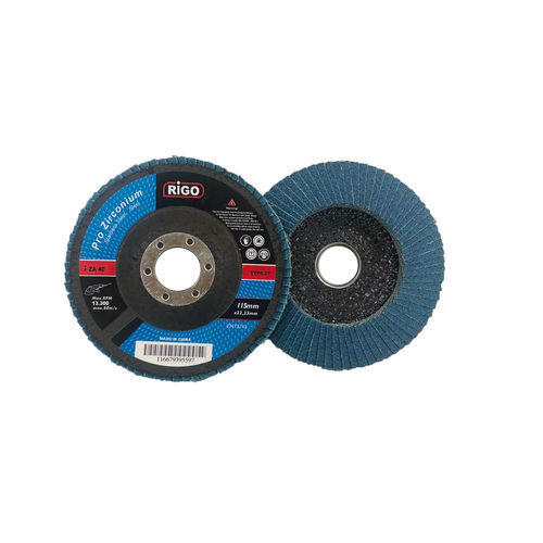 Лепестковый шлифовальный диск для нержавеющей стали - DanYang Rigo Abrasives Co., Ltd. - для отделки / для шлифовки / из оксида циркония