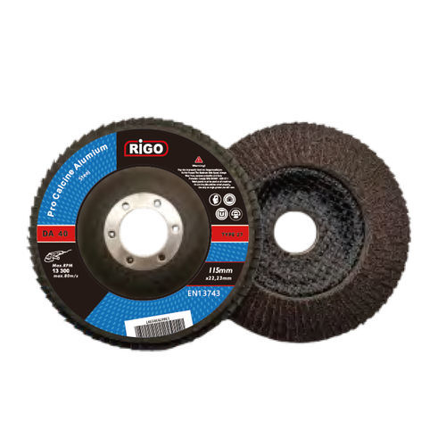 Лепестковый шлифовальный диск из оксида алюминия - 10FD series - DanYang Rigo Abrasives Co., Ltd. - для нержавеющей стали / для отделки / для шлифовки