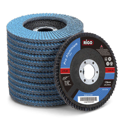 Лепестковый шлифовальный диск с покрытием из циркония - DanYang Rigo Abrasives Co., Ltd. - для нержавеющей стали