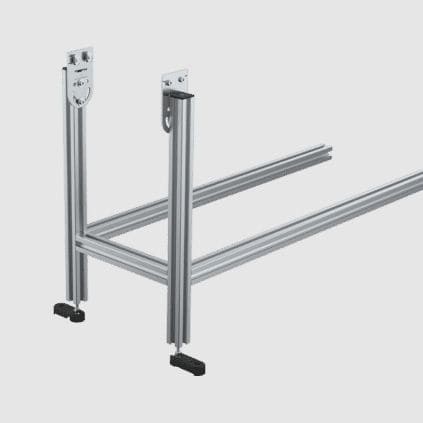 Опора для ленточных конвейеров - C4F - Robotunits GmbH - из гальванизированной стали / регулируемая