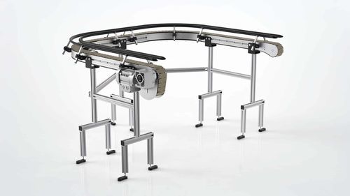 Цепной конвейер - Robotunits GmbH - с шарнирной цепью / изогнутый / накопительный