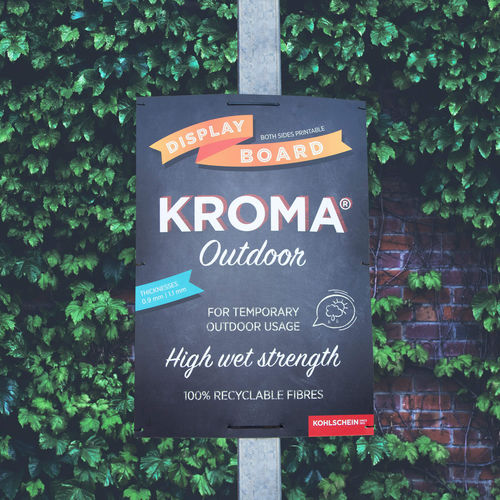 Картон для рекламы - KROMA® Outdoor - KOHLSCHEIN GmbH & Co. KG - водостойкий / печатный