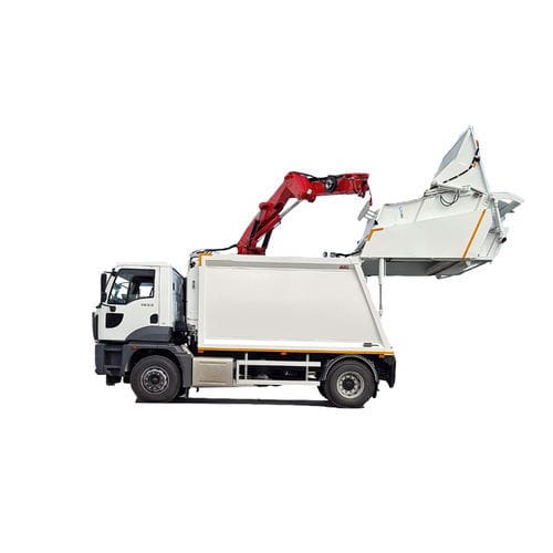 Мусоровоз задняя загрузка - CRANE PRO 100-750 - Procompactor Waste Management Equipment - дизельный / с подъемным краном