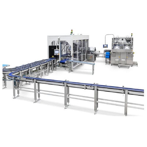 Линия упаковки для мерных стаканов - Goldfuss engineering GmbH - для сельского хозяйства и пищевой промышленности / для сыра / полностью автоматическая