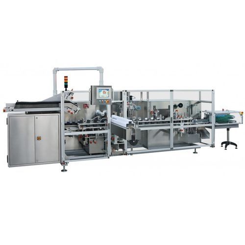 Вертикальная машина для укладки в картонные коробки - ASV 120 - BERGAMI PACKAGING SOLUTIONS SRL - для косметической промышленности / полностью автоматическая / компактная