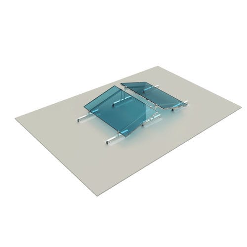 Система крепления солнечных батарей для террасы на крыше - ROOF-SOLAR TILTED TPO - Dome Solar - для вертикальной установки / из алюминия / из нержавеющей стали