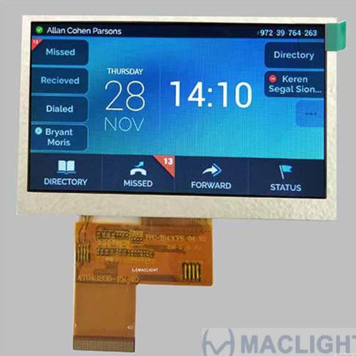Блок индикации TFT LCD - MLT043R40-2 - Maclight Display Co., Limited - с емкостным сенсорным экраном / 320x240 / 4,3"