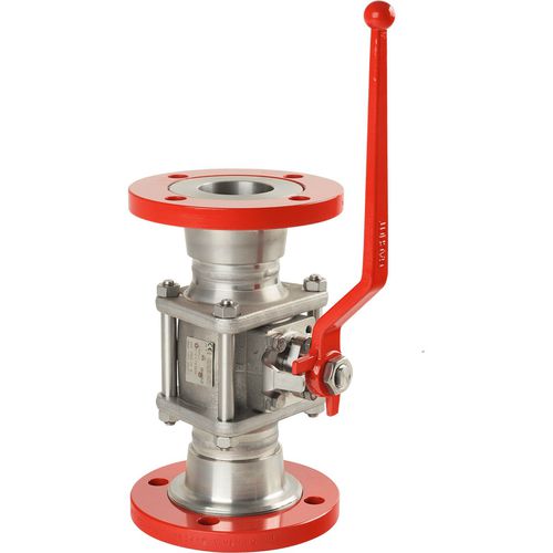Клапан со сферическим золотником - V16 Gachot® - Sapag Valves - с рычагом / с фланцем / 3-элементный
