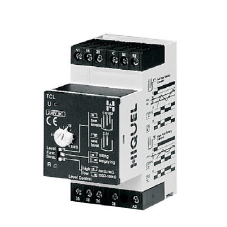 Реле для контроля уровень - TCL series  - HIQUEL - 2NO/NF / AC/DC / на DIN-рейке