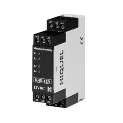 Электромеханическое реле 24 Vcc - K2W series  - HIQUEL - 12 Vcc / 1NO/NF / на DIN-рейке