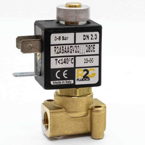 Электромагнитный клапан прямого действия - R2AB NA/NO - R2G Fluidics Srl - 2 канала / нормально открытый / вода