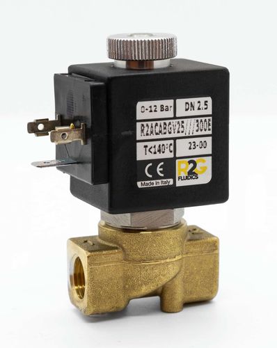 Электромагнитный клапан прямого действия - R2AC NA/NO - R2G Fluidics Srl - 2 канала / нормально открытый / вода