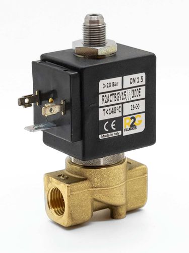 Электромагнитный клапан с прямым приводом - R2ACT NC - R2G Fluidics Srl - 3/2 каналов / нормально закрытый / вода