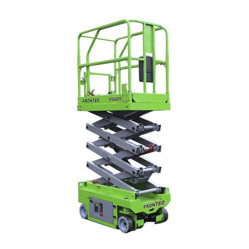 Электрический ножничный подъемник - FS0407E - Fronteq (Changzhou) Machinery Co., Ltd. - мобильный / для внутреннего и внешнего пользования / для складов