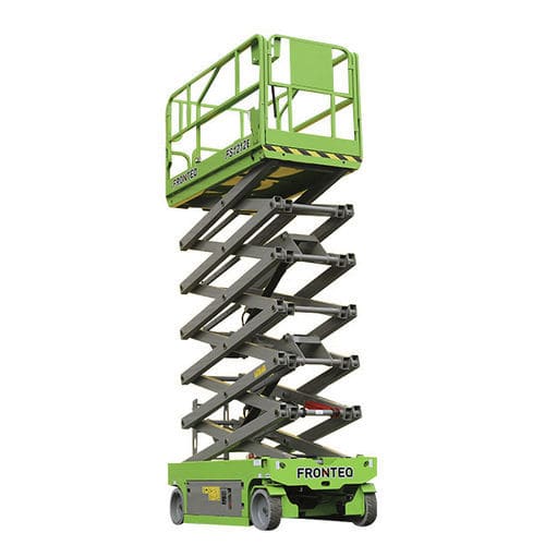 Электрический ножничный подъемник - FS1212E - Fronteq (Changzhou) Machinery Co., Ltd. - мобильный / для внутреннего и внешнего пользования / для складов