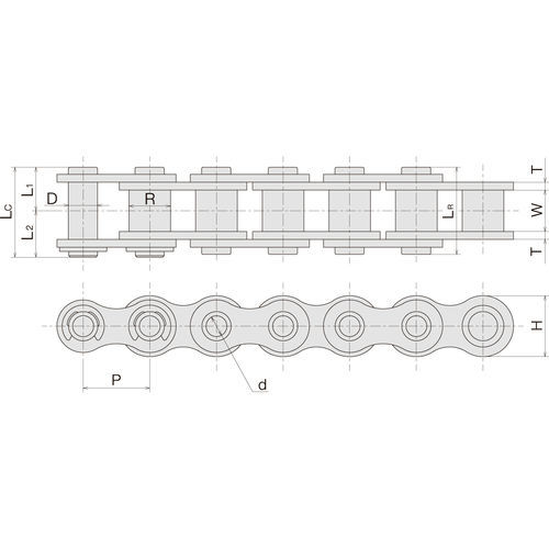 Цепь с полой осью - SL HP - Sugiyama Chain Co., Ltd. - трансмиссионная / из стали / ANSI