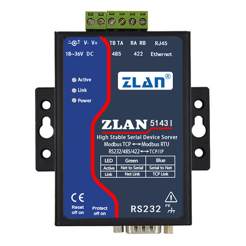 Последовательный консольный сервер - ZLAN5143I - Shanghai ZLAN Information Technology Co.,Ltd - Modbus / промышленный