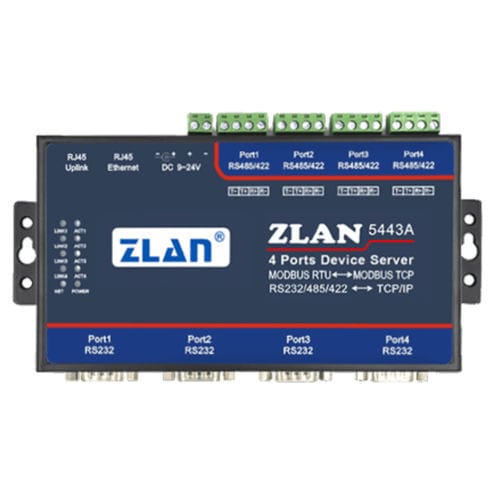 Последовательный консольный сервер - ZLAN5443A - Shanghai ZLAN Information Technology Co.,Ltd - Modbus / Ethernet / 4 порта