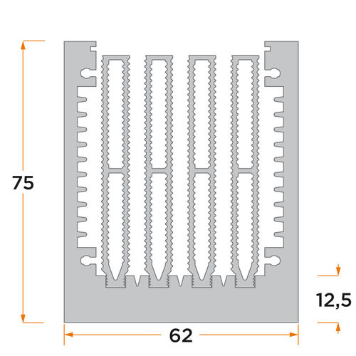 Тепловой радиатор из алюминия - PR 715 - Alutronic Kühlkörper GmbH und Co. KG - для светодиода / для электроники / для светодиодных ламп