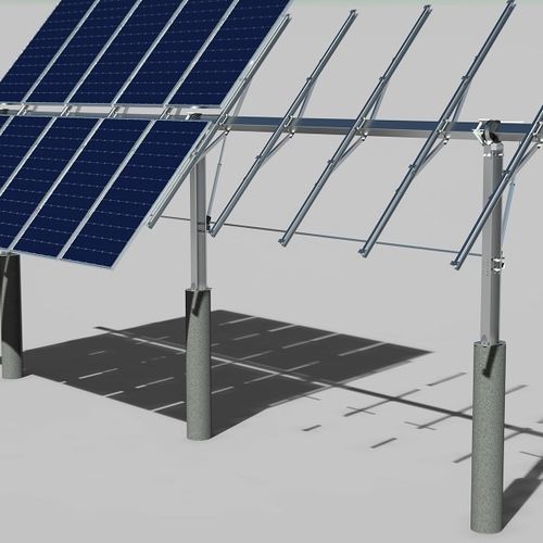Одноосный солнечный трекер - xmimetaenergy - фиксированный