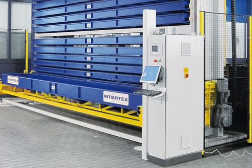 Tour de stockage для листового металла - TowerMat TM EE series - Intertex Maschinenbau Ingeborg Deiss GmbH & Co. - для длинного груза / гибкий