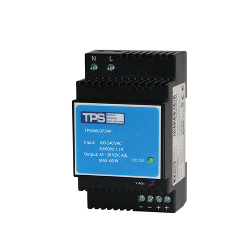 Источник электропитания на DIN-рейке - TPS060-GP24V - TPS Elektronik GmbH - AC/DC / с двумя выходами / CE