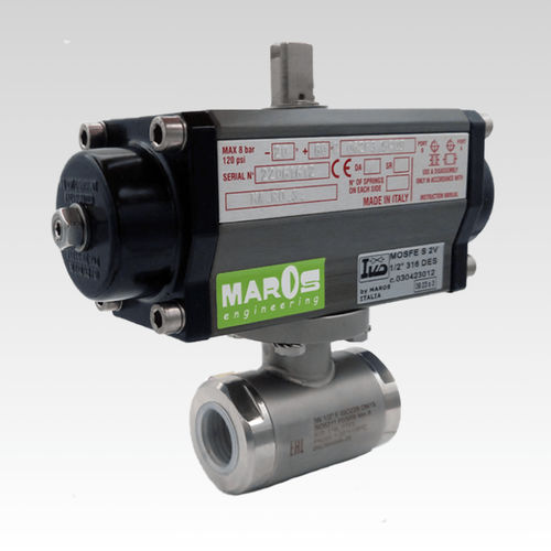 Клапан со сферическим золотником - 030423012 - MAROS Engineering - с пневматическим управлением / для контроля / резьбовой
