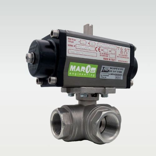Клапан со сферическим золотником - 0804230143T - MAROS Engineering - с пневматическим управлением / для контроля / резьбовой