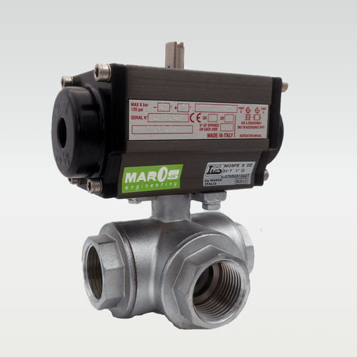 Клапан со сферическим золотником - 0703230143T - MAROS Engineering - с пневматическим управлением / для контроля / внутренняя резьба-внутренняя резьба