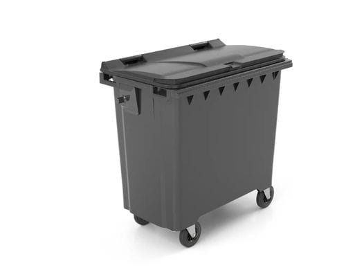 Контейнер для отходов из HDPE - C800 - CONTENUR SL - с крышкой / 4-колесный / штабелируемый