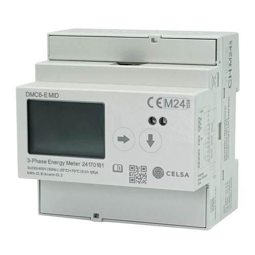 Трехфазовый Электрический счетчик электроэнергии - DMC6-E MID - Celsa Messgeräte GmbH - на DIN-рейке / Modbus / с дисплеем LCD