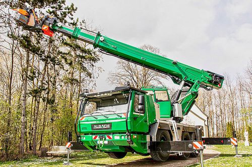 Мобильный башенный кран - FÄLLBACH - Albach Maschinen AG - с дизельным двигателем / трехосный / гидравлический