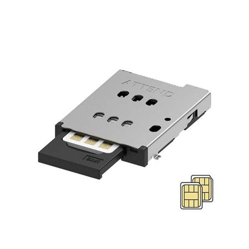 Соединитель двойная SIM-карта - 115U-B100 - ATTEND Technology Inc. - для передачи данных / Socket / нано-SIM