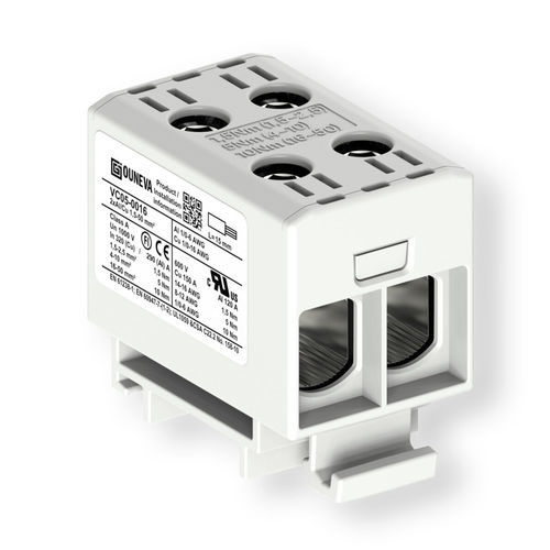 Клеммная колодка мощности - VC05-0016 - ZELEC - на DIN-рейке / с винтовым соединением / изолированная